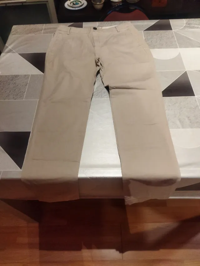 Pantalón Mango Hombre Talla 40 Beige