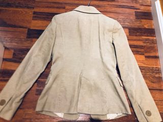 Blazer Zara Talla 36 Beige Corduroy