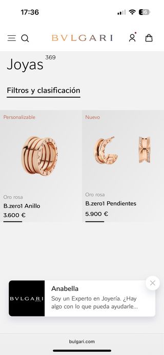 Anillo Bulgari B.zero1