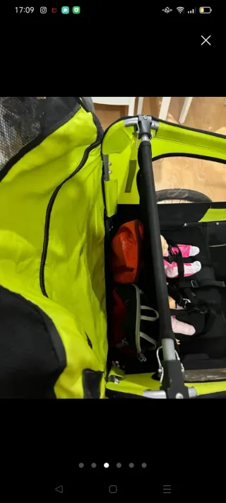 Remolque para bicicleta infantil 2 plazas