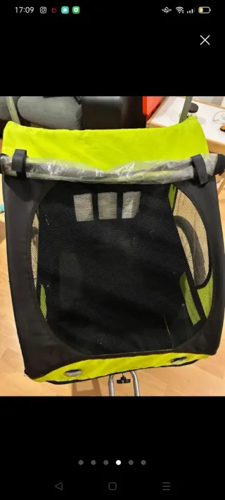 Remolque para bicicleta infantil 2 plazas