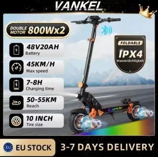 Patinete Eléctrico LEAWIN D2PRO 800W x2