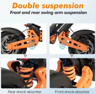 Patinete Eléctrico LEAWIN D2PRO 800W x2