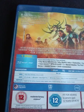 Thor Ragnarok Blu-ray ingles