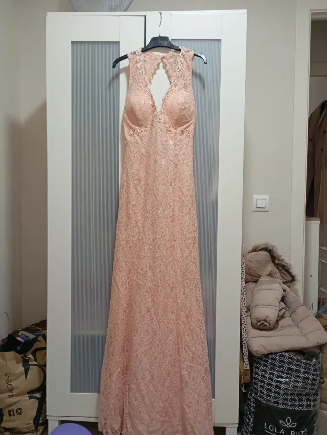 Vestido largo rosa invitada boda