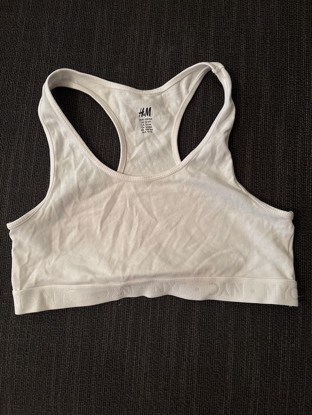 Top H&M blanco deportivo