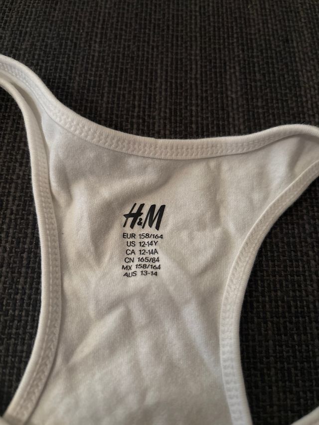 Top H&M blanco deportivo