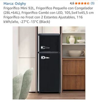 Mini frigorifero Oslghy Nero 92L