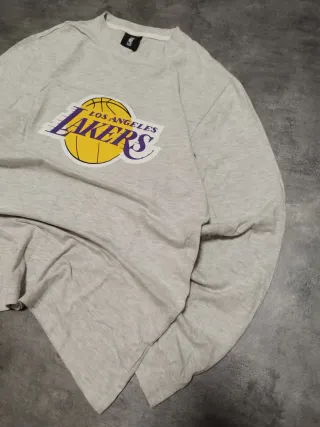 Camiseta NBA Los Angeles Lakers Manga Larga Gris