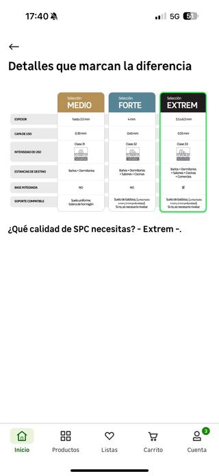 5 cajas de Suelo vinílico Artens Clic Comorat