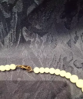 Collana girocollo 3 fili perle e inserti argentati