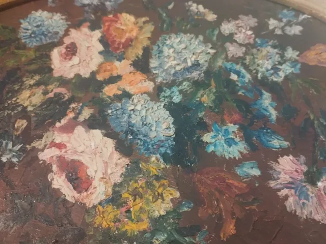 2 Cuadros florales al óleo, originales