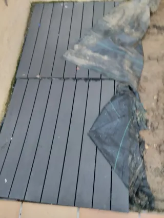 Baldosas plástico suelo jardín 85x87 cm