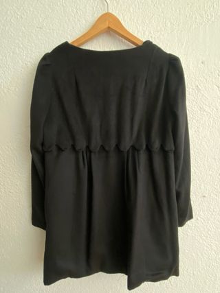 Abrigo negro vintage T38-40