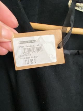 Abrigo negro vintage T38-40