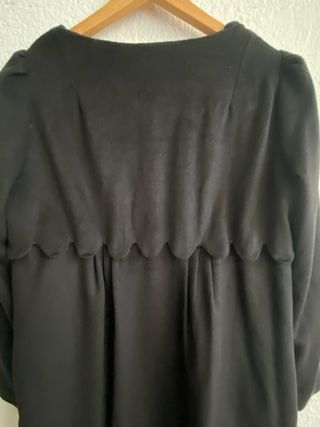 Abrigo negro vintage T38-40