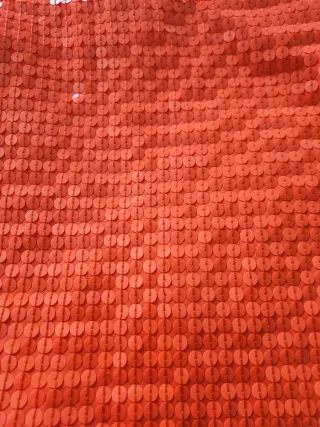 Falda naranja lentejuelas