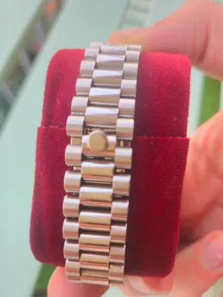 Seiko President Negro y Plateado