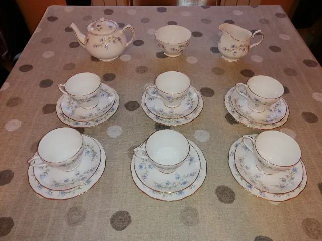 Juego de té de porcelana Duchess Tranquilidad