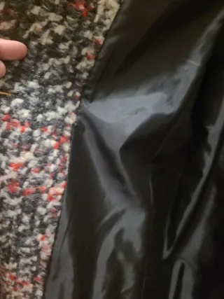 Cappotto di Lana Grigio/Rosso foderato