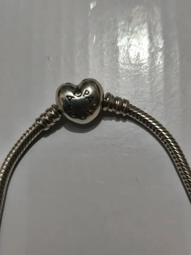 Pulseira Pandora Coração e Balão Rosa