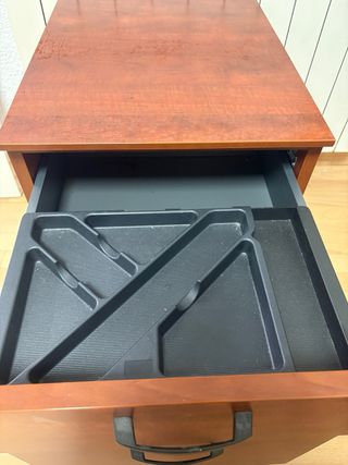 Cajonera de oficina con ruedas madera maciza