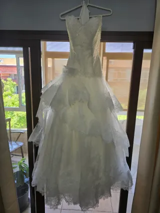 Vestido de Novia rosa clara Blanco roto