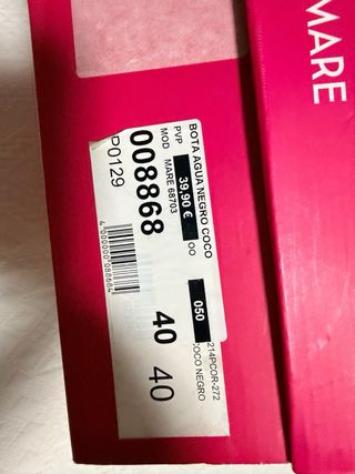 Botas de agua negras talla 40