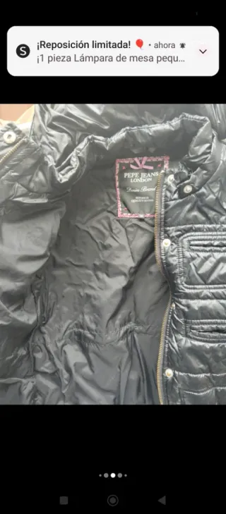 Cazadora Pepe Jeans London Negra Talla 10annos