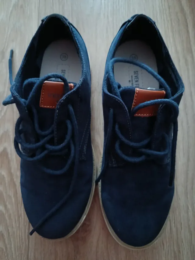 Zapatos vestir niño azul. Talla38