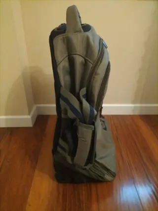 Maleta de viaje gris/verde obscuro