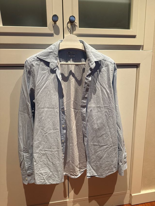 Camisa Zara Hombre Azul