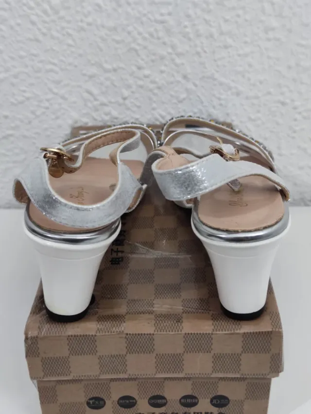 Cretuao Sandalias de tacón cuadrado