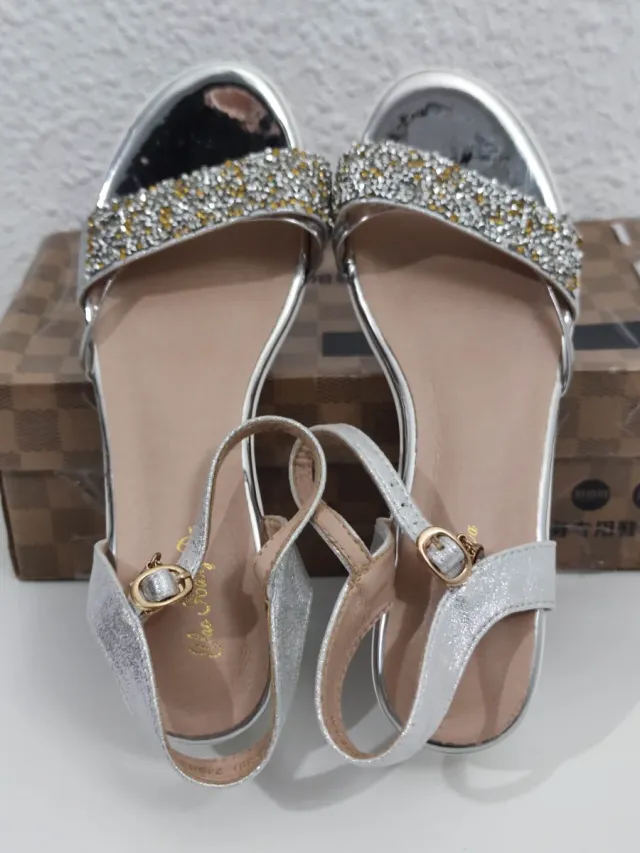 Cretuao Sandalias de tacón cuadrado