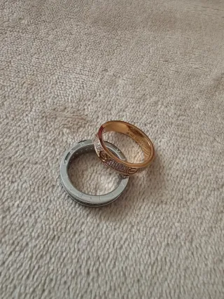 Anillos Cartier y Bulgari Oro y Plata