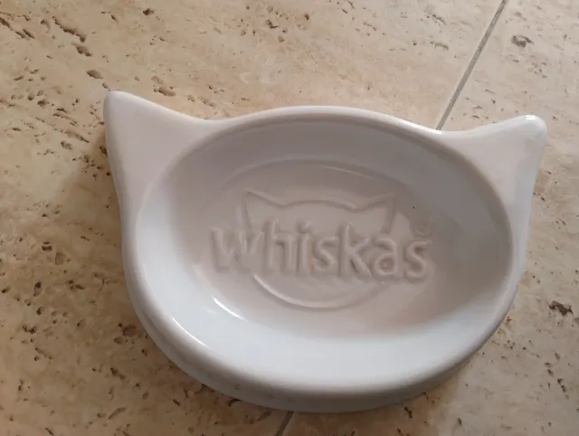 Plato Whiskas para Gatos Cerámica Blanco