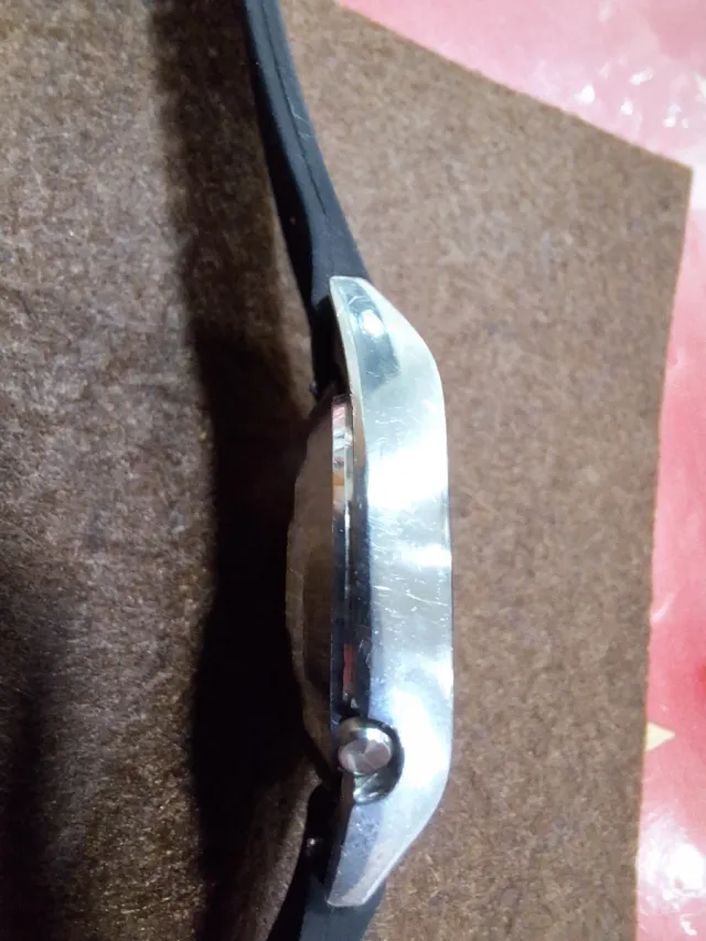 Reloj Seiko Quartz LC Digital Plata Negro años 80