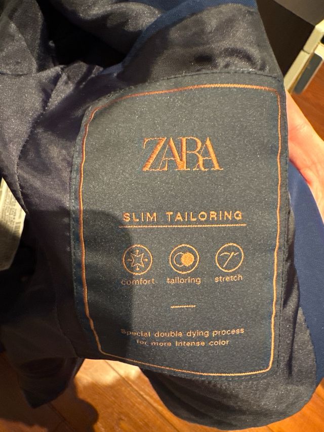 Americana Zara Azul Hombre