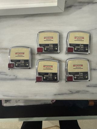 5 Cintas Métricas Evans Thin 2m Nuevas