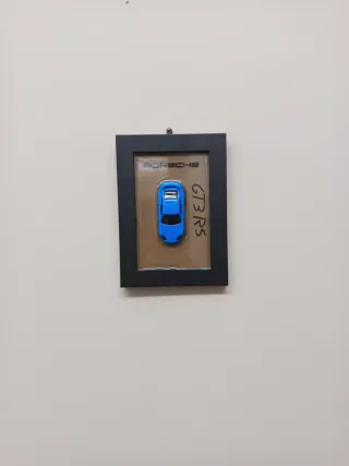 Quadretto Resina Porsche GT3 RS Blu