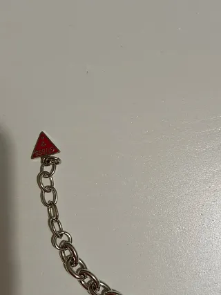 Braccialetto Guess cuore nero e argento