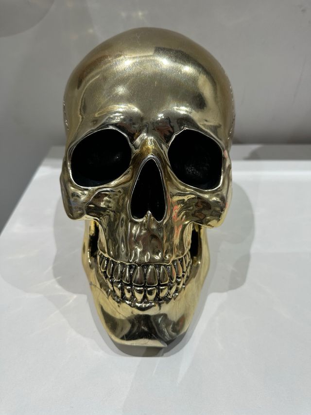 Calavera Decorativa Dorada