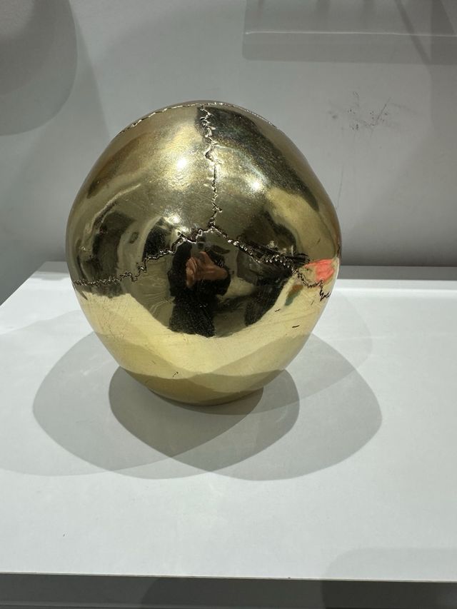 Calavera Decorativa Dorada