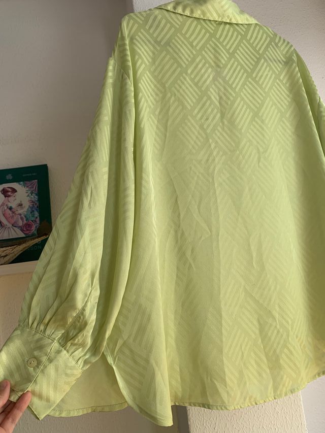 Camisa NATIVE YOUTH verde/amarilla talla M