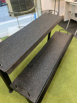 Soporte Mancuernas y kettlebel 2 Niveles Seminuevo