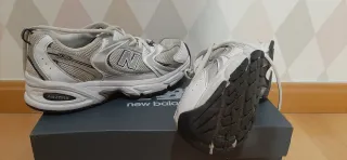Zapatillas New Balance 37.5 Plata/Blanco