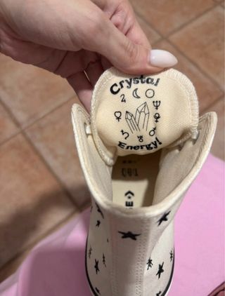 Converse high plataforma embroidered stars