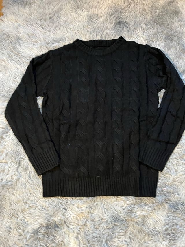 Suéter de malha trançada para o inverno