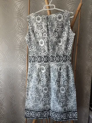 Vestido de fiesta estampado blanco y negro aryck l