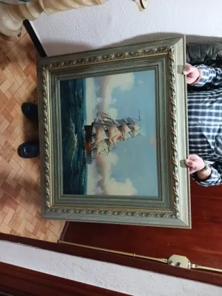 Cuadro de barco antiguo